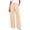 Beige-wide leg work pants for women, variant on Wide Leg Work Pants for Women High Waist Straight Leg Khaki Pant Slacks Drape Office Trousers with Pockets L