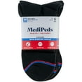 thumbnail image 2 of MediPeds Women's Half Cushion Ankle Socks, 6 Pairs, 2 of 5