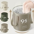 thumbnail image 1 of Fiudx Cubo Plegable para Pies, Bolsa Portátil para Baño de Pies, Diseño Aislante de Temperatura Constante, Multiusos para Viajes, Camping, Senderismo y Actividades Al Aire Libre, Fácil de Transportar, 1 of 3