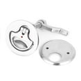thumbnail image 1 of Pestillo de escotilla de acero inoxidable 316 con placa trasera para barcos marinos. Accesorios de hardware., 1 of 11