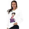 thumbnail image 3 of Betty Boop Beat Breast Cancer Ribbon Women's Long Sleeve T Shirt Brisco Brands S, 3 of 5