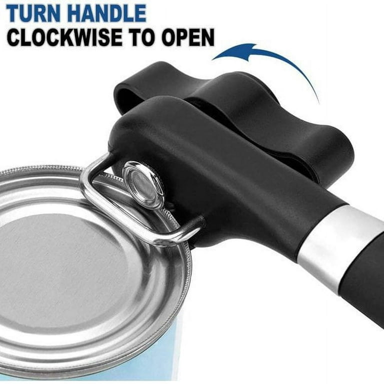 Stainless Steel Manual Handheld Can Opener with Long Smooth Grip