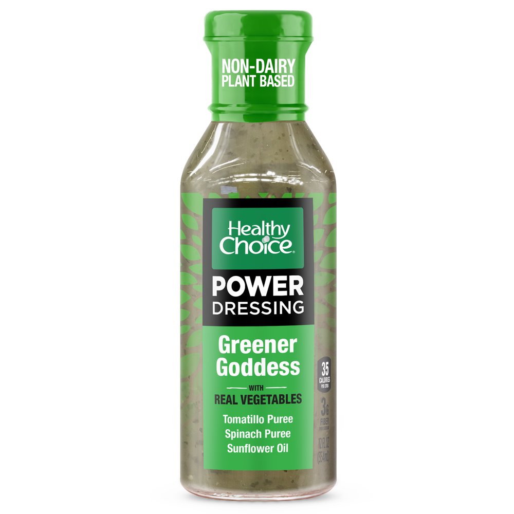Healthy Choice Power Dressing PlantBased Salad Dressing, Greener Goddess, 12 oz.