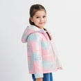 thumbnail image 4 of Girls Winter Puffer Jacket Kids Hooded Quilted Coat Warm Lightweight Water-Resistant with Pockets Rainbow 3-12 Years, 4 of 7