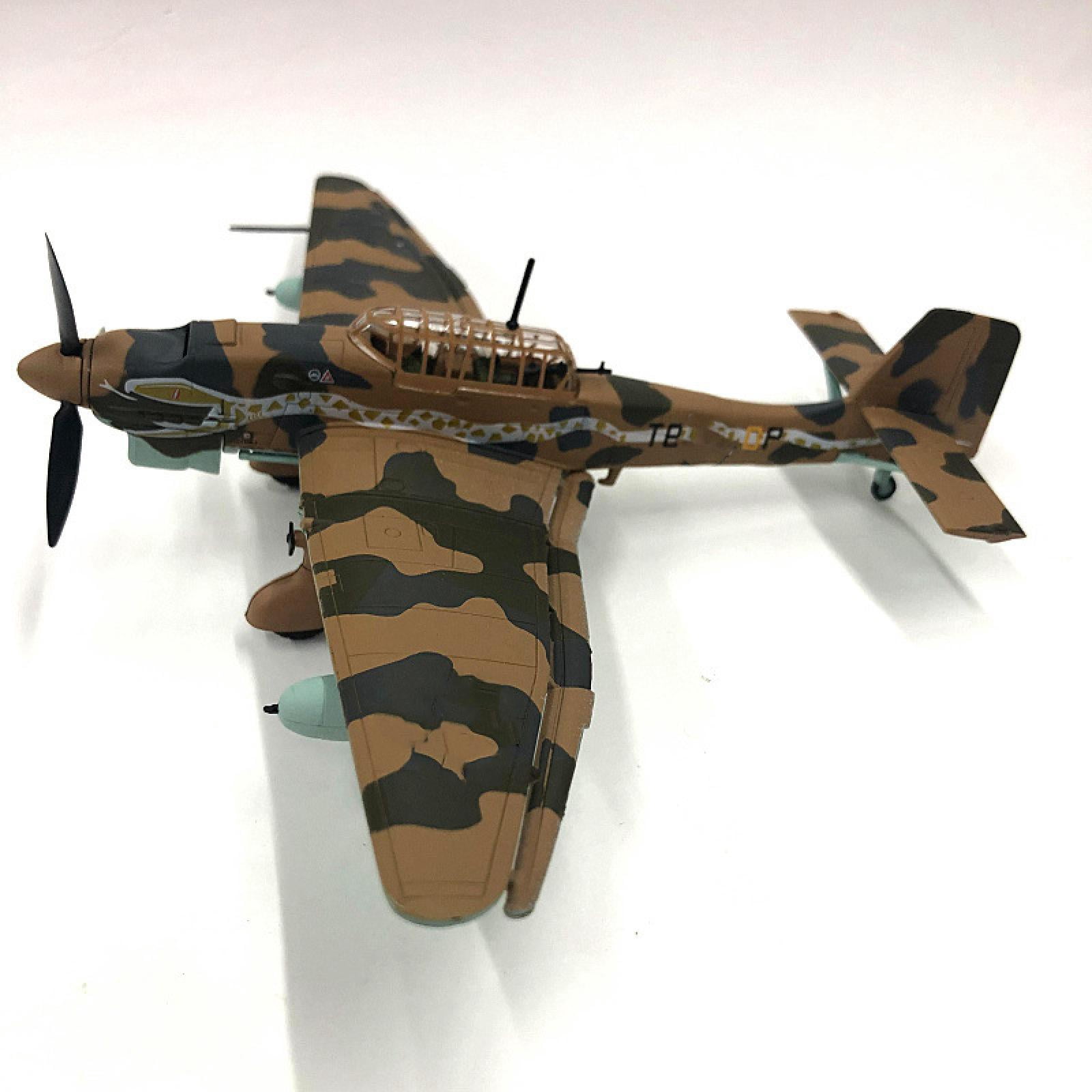 JIAHAOO Beautiful Alloy & ABS Plastic Aircraft Model for Collectors, 1:72 Scale Stuka JU-87 Bomber Elegance to Space
