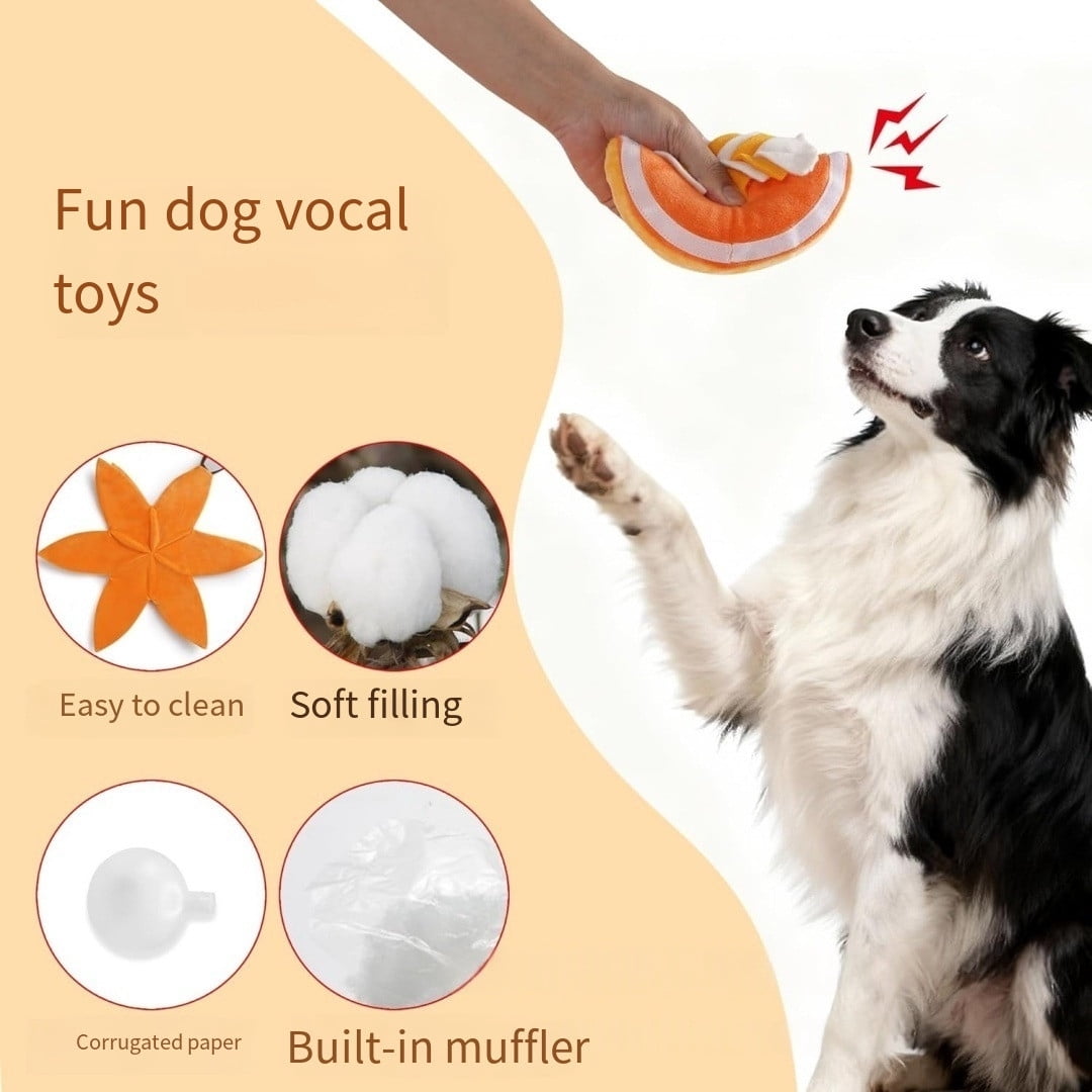 Interactive Puzzle Toy for Dogs, Slow Feeder & Plush Chew Toy with Squeaker, Mental Stimulation Toy for Small & Medium Dogs (Size/Colour as Pictured)