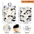 thumbnail image 3 of Ryvnso 2 Pack Qtip Holder Organizer Cute Cat Footprint Bathroom Cotton Swabs Cans Storage Canister, 3 of 7