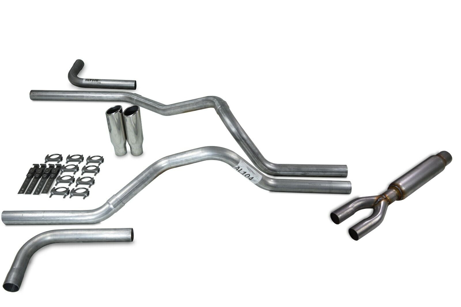 Ford F150 1518 2.5" Dual Exhaust Kits Glasspack Side Exit Clamp on