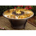 thumbnail image 3 of CC Outdoor Living 5 Piece Antique Bronze Patio Conversation Set with Round Fire Pit - Red Cushions, 3 of 4