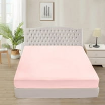 900 Thread Count 100% Egyptian Cotton 3-Piece Fitted Sheet ( 1 Fitted Sheet + 2 Pillow Covers) 27 Inches Deep Pocket Size Queen Color Pink Solid
