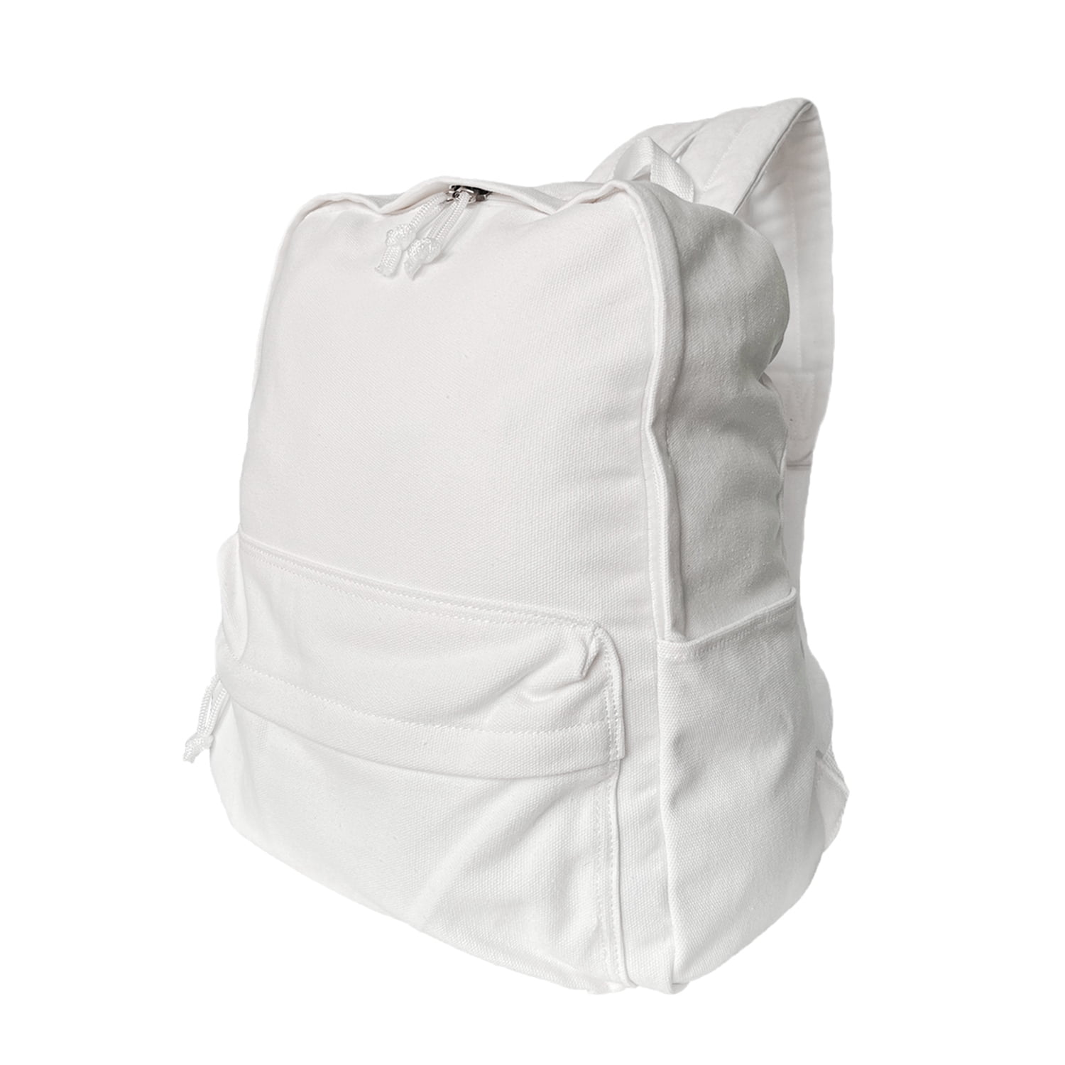 DIY Canvas Backpack White Casual Daypack Satchel Laptop Backpack