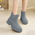 thumbnail image 6 of Crunowin Women's Ankle Rain Boots, Waterproof Everyday Versatile Lightweight Casual Outdoor Shoes Dark Gray 7, 6 of 8