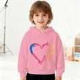 thumbnail image 6 of SGMVNU Hoodies for Girls Boys Trendy Boys Fashion Hoodie Heart Print Casual Pullover Sweatshirt for Kids Athletic Outerwear Youth Apparel with Pocket(Size 9-10 Years, Pink), 6 of 7