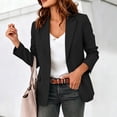 thumbnail image 6 of Mifsaly Womens Business Casual Blazers Long Sleeve Notch Lapel Work Office Suit Jackets Two Buttons Slim Fit Professional Blazer Coats Black,XXXL, 6 of 9