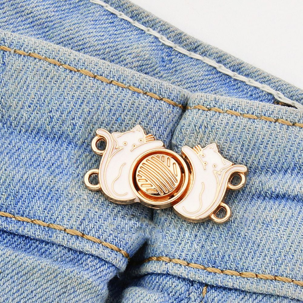 Retro Waist Buckle Extender Metal Vintage NailFree Jeans Waist Buckles