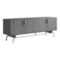 thumbnail image 3 of Foran 4-Door Wood Distressed Gray TV Stand for 60" TV, 3 of 8