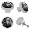 thumbnail image 4 of Rhino Glow-in-the-Dark Round Cabinet Knobs - Fluorescent Drawer Pulls 4-Pack, Suitable for Cabinets, Wardrobes, and Dressers - Furniture Décor with Screws and Handles, 4 of 6