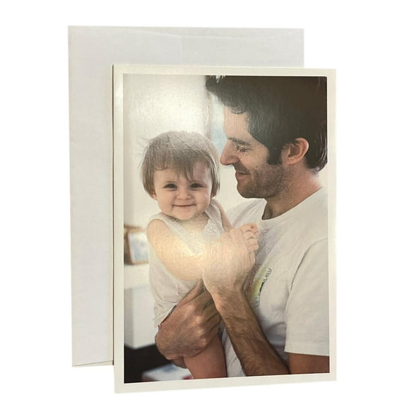 Father's Day Greeting Card - Only Picture - , with Dad and Baby Picture