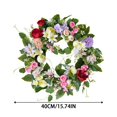 thumbnail image 2 of Spring Wreath for Front Door 15 Inch Artificial Summer Wreath with Wildflowers, Farmhouse Wall Decor for Home Indoor Outdoor Easter Holiday Party and Springtime Seasonal Decorations, 2 of 6