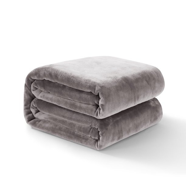 RUIKASI Fleece Gray Blanket Queen Fluffy Queen Size Blanket for Bed
