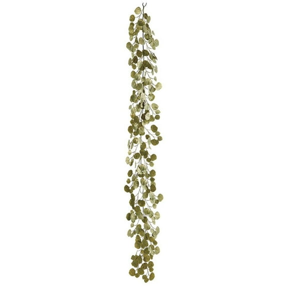 Allstate Metallic Eucalyptus Leaf Artificial Christmas Garland - 6' - Gold