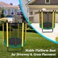 thumbnail image 3 of SereneLife 5FT 10FT Trampoline with Enclosure Net Outdoor Jump Rectangle Trampoline, Green, 3 of 3