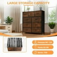 thumbnail image 4 of SIVROCK 9-Drawer Fabric Storage Tower, Multi-Use Organizer with Fabric Bins, Steel Frame & Wood Top, Brown, 4 of 6