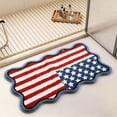 thumbnail image 4 of Beautynvta 4th of July Bathroom Rugs, American Flag Tufted Rug Patriotic Floor Mat, Plush Non-Slip Absorbent Bath Rug for Indoor Entrance Bathroom Decor, 15.7x23.6 Inch, 4 of 7