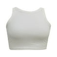 thumbnail image 4 of EIMELI Débardeur Côtelé d'Été pour Femmes et Filles Couleur Unie Col Rond Sans Manches Crop Top, 4 of 5