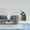 thumbnail image 2 of Estatua de con gesto de mano de rock, escultura creativa, manualidad animal, elegante adorno para el para apartamento, dormitorio, ofic, 2 of 8