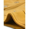 thumbnail image 5 of INSPIRE CHIC Women's Casual Faux Suede Notched Collar Button Up Cropped Jacket with Pockets Yellow L, 5 of 5