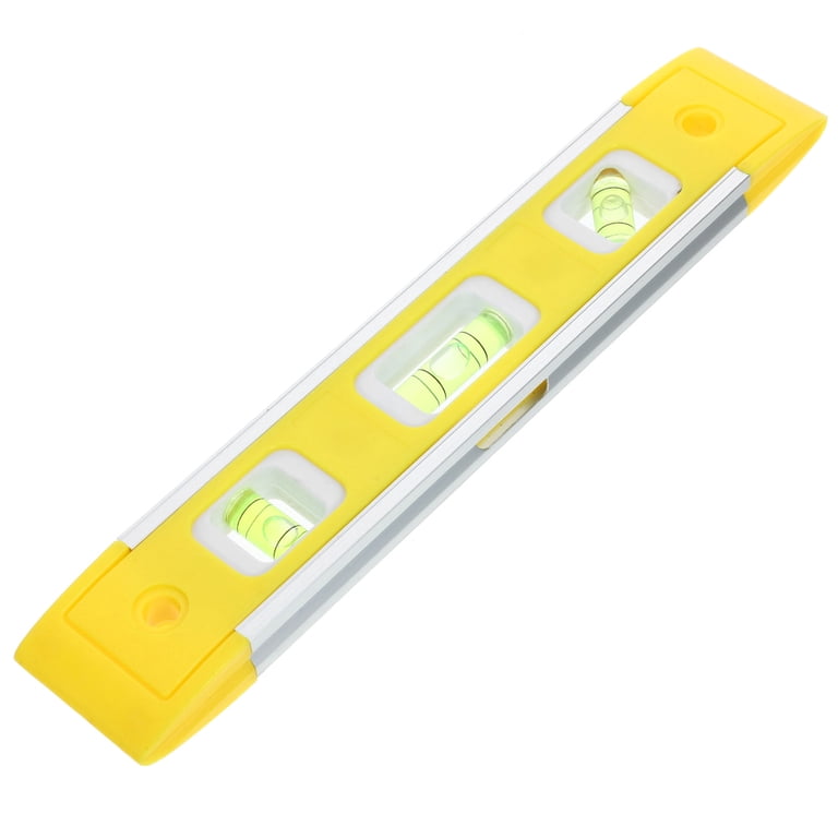jojofuny Yellow Magnetic Aluminum Spirit Level Small for Home Use