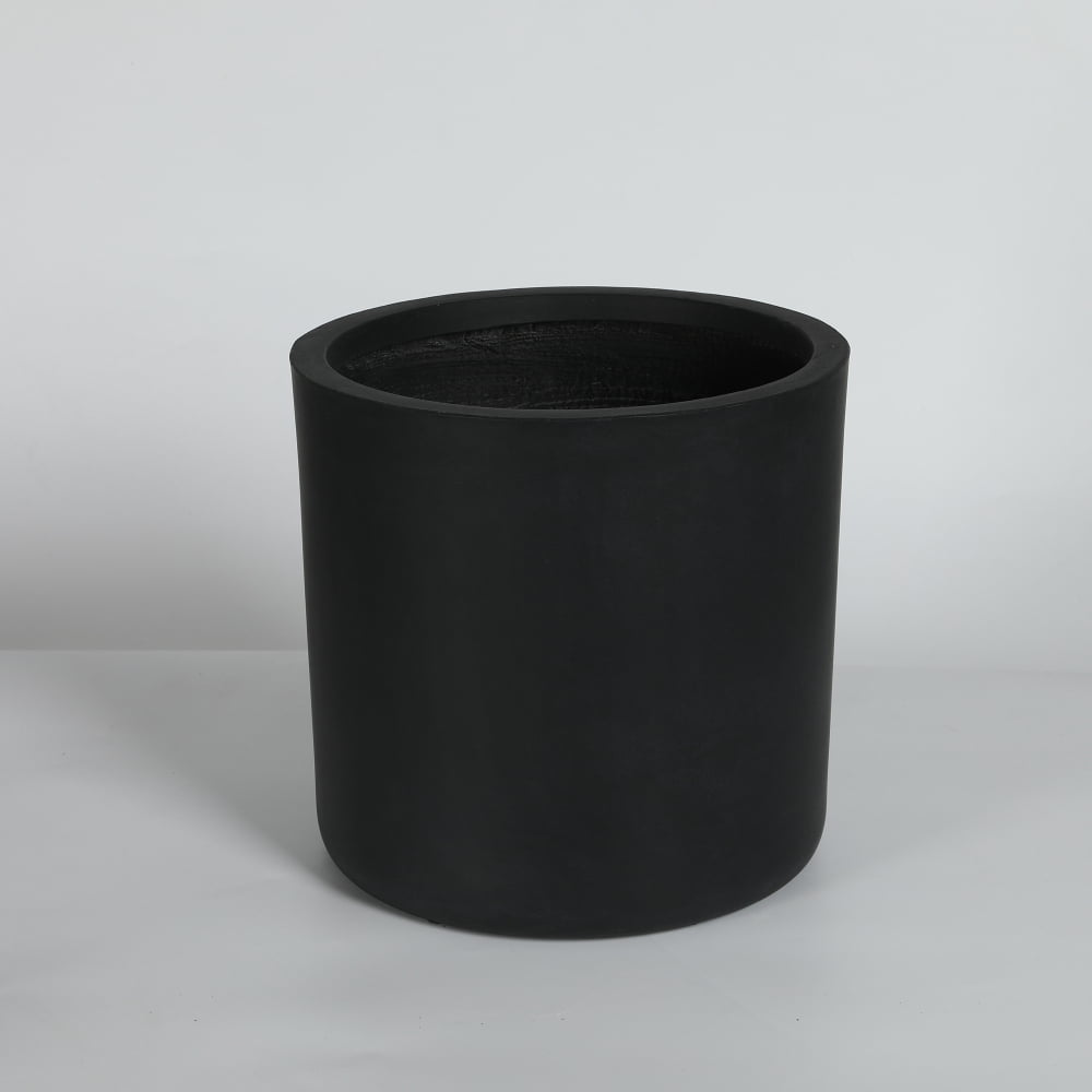 NOBOLEA 2Pcs Round Concrete Planter, Large Indoor/Outdoor Flower Pots with Drainage Hole for Plants for Home Garden Patio, 13" x 13" & 16" x 16"