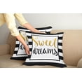 thumbnail image 2 of Ambesonne Saying Throw Pillow Cover 2 Pack, Vintage Lettering Line, 24", Yellow Black White, 2 of 7