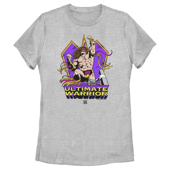 Women's WWE Ultimate Warrior Comic  Graphic Tee Athletic Heather 2X Large