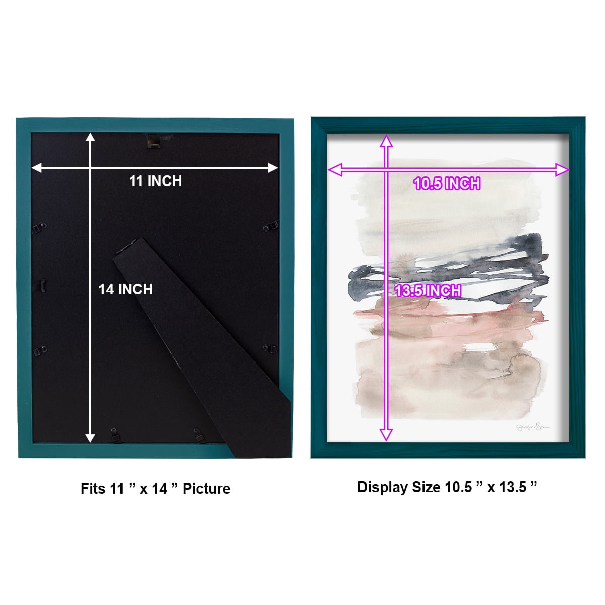 Tiered Horizon Line I -Framed Print w/glass-Ocean Blue