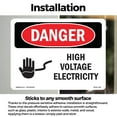 thumbnail image 3 of High Voltage Electricity OSHA Danger Vinyl Decal Label 24 Inch x 18 Inch - 5 Pack, 3 of 6