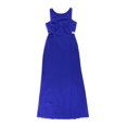 thumbnail image 2 of Ralph Lauren Womens Cutout Crepe Maxi Dress, Blue, 12, 2 of 2