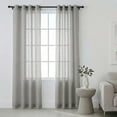 thumbnail image 1 of Cortinas Traslúcidas Grandes 280 x 215 ,Elegantes Con Aros Metálicos, Para Ventana De Sala, Cuarto Y Comedor, Cortina Transparente Difusora Luz Mod. Gris, 1 of 1
