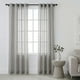 thumbnail image 1 of Cortinas Traslúcidas Grandes 280 x 215 ,Elegantes Con Aros Metálicos, Para Ventana De Sala, Cuarto Y Comedor, Cortina Transparente Difusora Luz Mod. Gris, 1 of 1