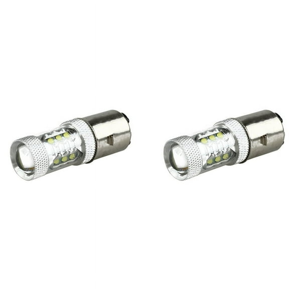 2X 80W BA20D H6 White 16 LED Motorcycle MotorBike/Moped/ATV Headlight Bulb