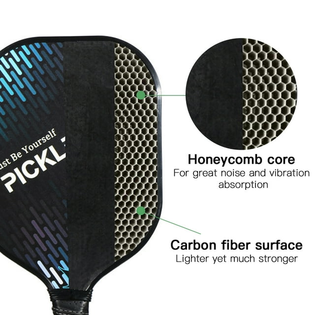 LEIJIAER Pickleball Rackets,And Ball Set 1 Paddles With Pickleball Paddle Carbon Fiber Pickle Fiber Pickle Ball Paddle And Ball Pickle Ball 1 Ball 1 Paddles With 2 Balls Paddles With 2 Qisuo Huiop