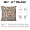 thumbnail image 6 of Heduofu Mushroom Throw Pillow Cushion Cover, Amanita Mushrooms Pattern with Polka Dotted Backdrop Cartoon Toadstool, Decorative Square Accent Pillow Case, 18" X 18", Taupe Cream Red White, 6 of 6