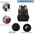 thumbnail image 4 of FORMRS Unisex School Backpack 17" Student Travel Bag with Laptop Compartment, Red Boat, 4 of 7