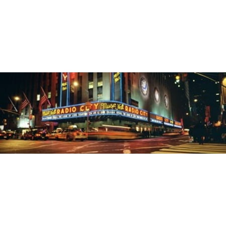 Manhattan Radio City Music Hall NYC New York City New York State USA Canvas Art - Panoramic Images (36 x