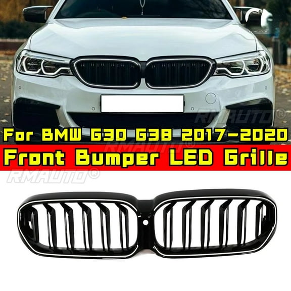 For G30 LED Grill Car Front Bumper Grill Body Kit Front Bumper LED Grille For BMW 5 Series G30 G38 2017-2020 Car Accessories