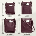 thumbnail image 2 of TOVOSO Crossbody Bag for Women, Genuine Leather Multi-Pocket Purse with Adjustable Strap, RFID Protection, Built-In Wallet, X-Large, Wine, 2 of 8