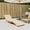 Beige, variant on vidaXL 1 Piece Outdoor Patio Sun Lounger Cushion Oxford Fabric Garden Chair Pad