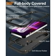 thumbnail image 3 of for iPhone 13 Pro Max Case, with Screen Protector, Dust-Proof Port Cover, Full-Body Non-Slip Silicone Rubber Covered, Military Grade Drop-Proof Shockproof Phone Case, Black/Black, 3 of 14