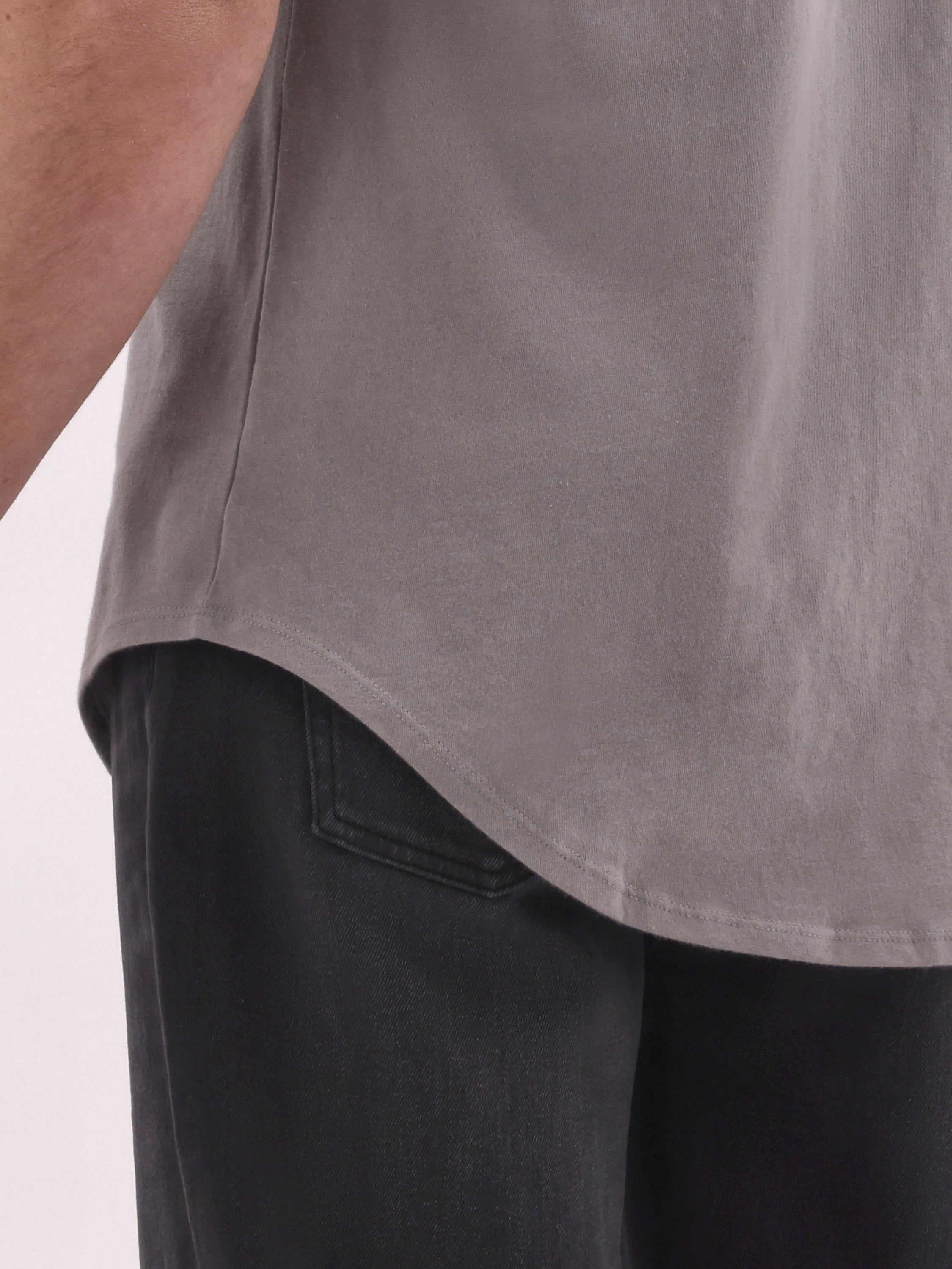 No Boundaries Men's & Big Men's Longline Curved Hem Elongated Tee Shirt, 2-Pack, Sizes XS-5XL